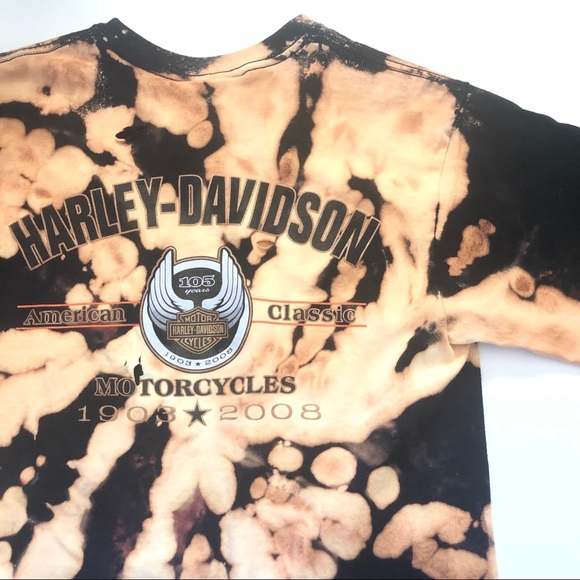 Harley-Davidson Tops - Harley Davidson Motorcycle Crop Top Acid Wash
